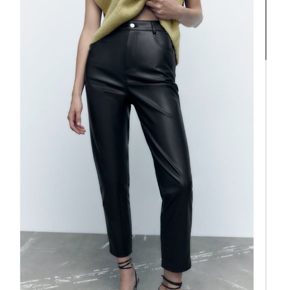 Zara Pants & Jumpsuits Zara Leather Pants Poshmark